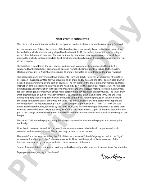 Sahara Adventure - Concert Band Conductor Score & Parts (Digital Download)