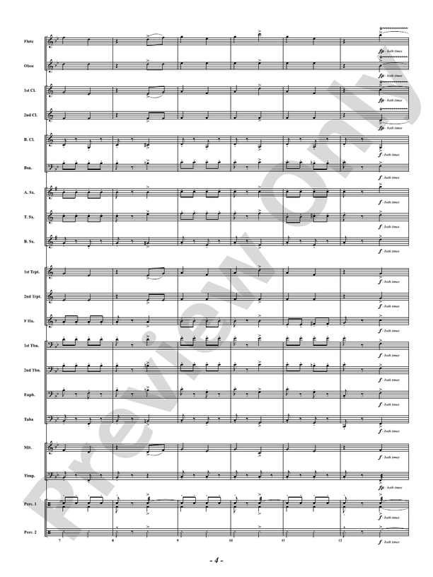 Wave High the Flag - Concert Band Conductor Score & Parts (Digital Download)