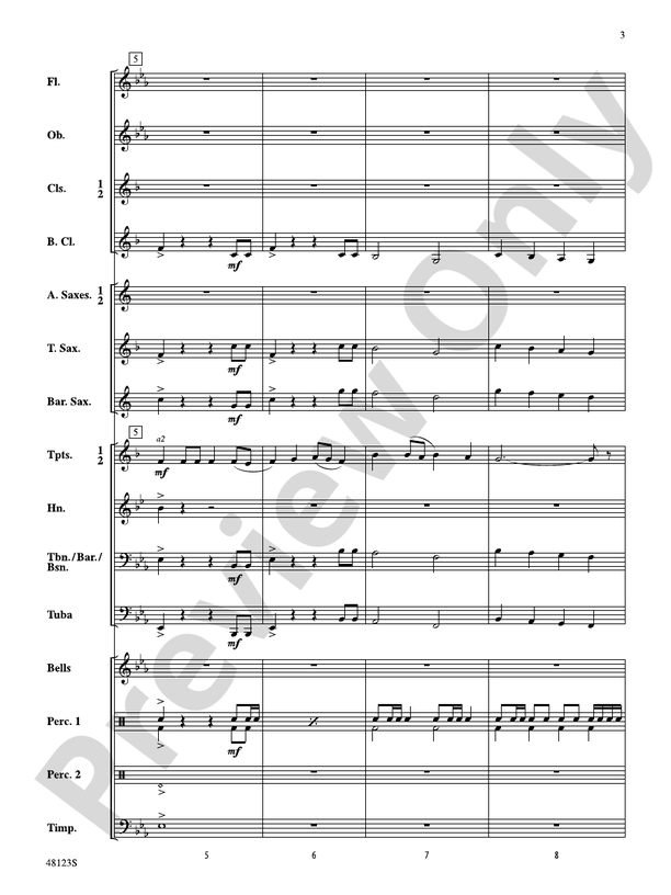 Pine Island March - Concert Band Conductor Score & Parts (Digital Download)