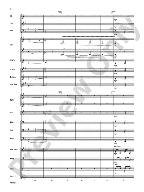 Ritual Fire Dance (From El Amor Brujo) - Concert Band Conductor Score & Parts (Digital Download)