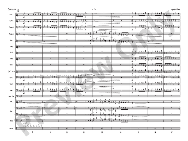 Give It One – Jazz Ensemble Conductor Score & Parts (Digital Download)