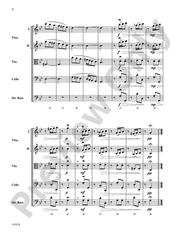 "Summer" from The Four Seasons – String Orchestra Conductor Score & Parts (Digital Download)