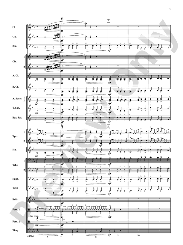 Bellefonte Overture - Concert Band Conductor Score & Parts (Digital Download)