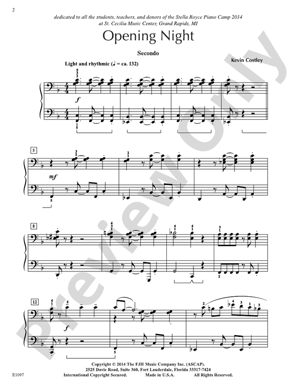 Opening Night - Piano (Digital Download)