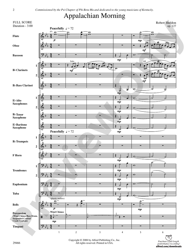 Appalachian Morning - Concert Band Conductor Score & Parts (Digital Download)