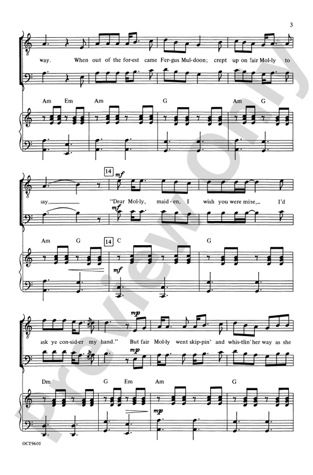 Fergus an' Molly (from Celtic Songs) – TTBB Choral Octavo (Digital Download)
