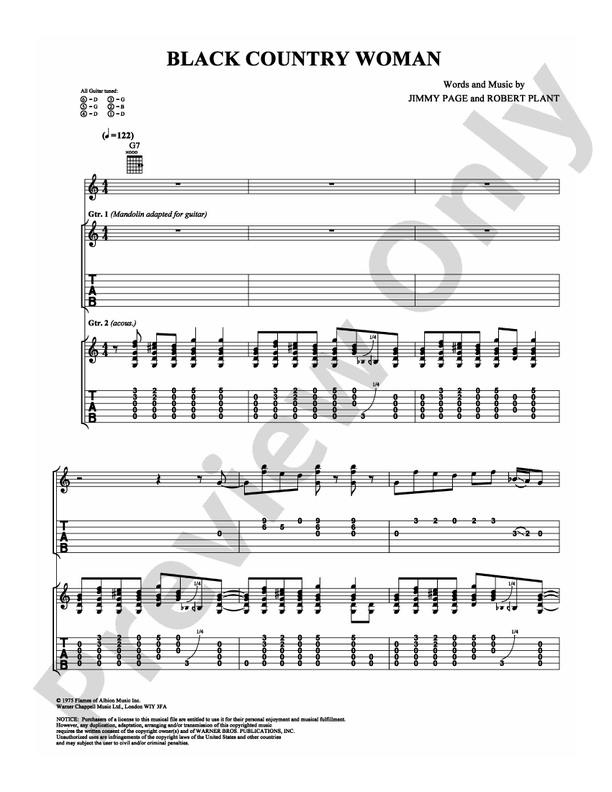 Black Country Woman - Guitar TAB (Digital Download)