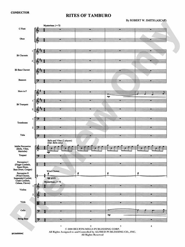Rites of Tamburo – Full Orchestra Conductor Score & Parts (Digital Download)