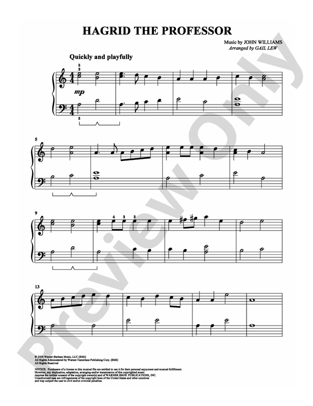 Hagrid the Professor - Arr. Gail Lew - Easy Piano (Digital Download)