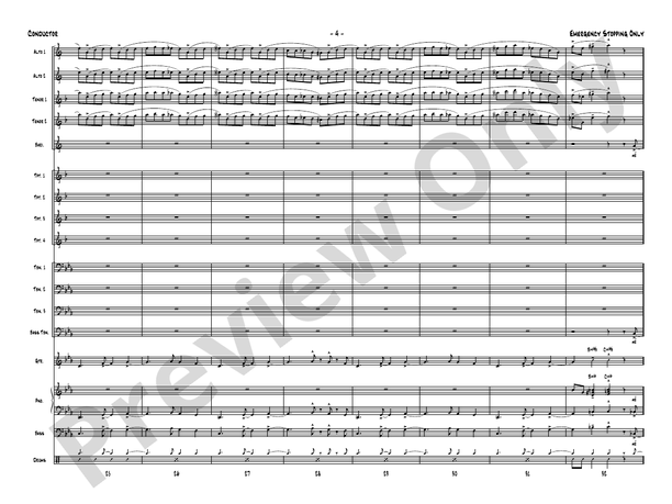 Emergency Stopping Only - Jazz Ensemble Conductor Score & Parts (Digital Download)