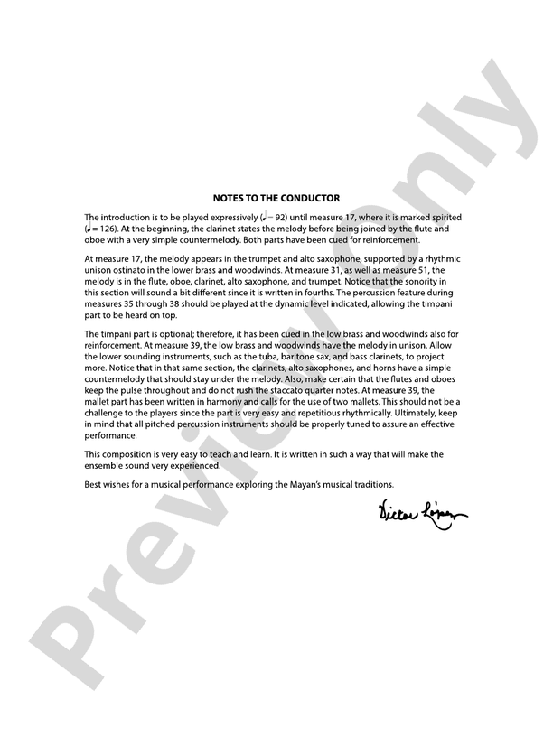 The Maya Kingdom - Concert Band Conductor Score & Parts (Digital Download)