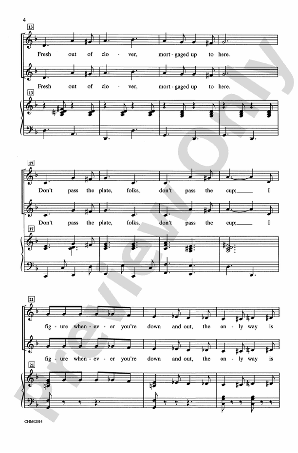 Hey, Look Me Over – 2-Part Choral Octavo (Digital Download)