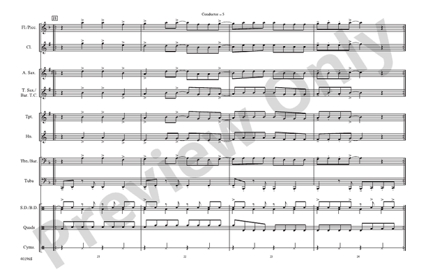 Part of Me – Marching Band Conductor Score & Parts (Digital Download)