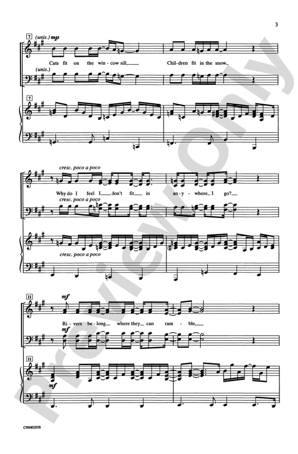 Corner of the Sky - Arr. Teena Chinn – SATB Choral Octavo (Digital Download)