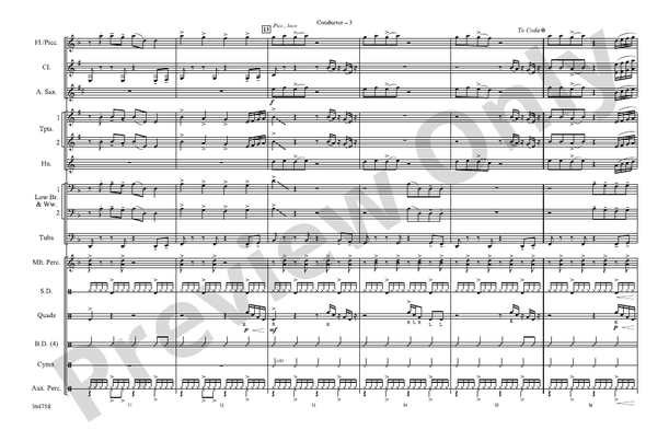 Rock That Body – Marching Band Conductor Score & Parts (Digital Download)