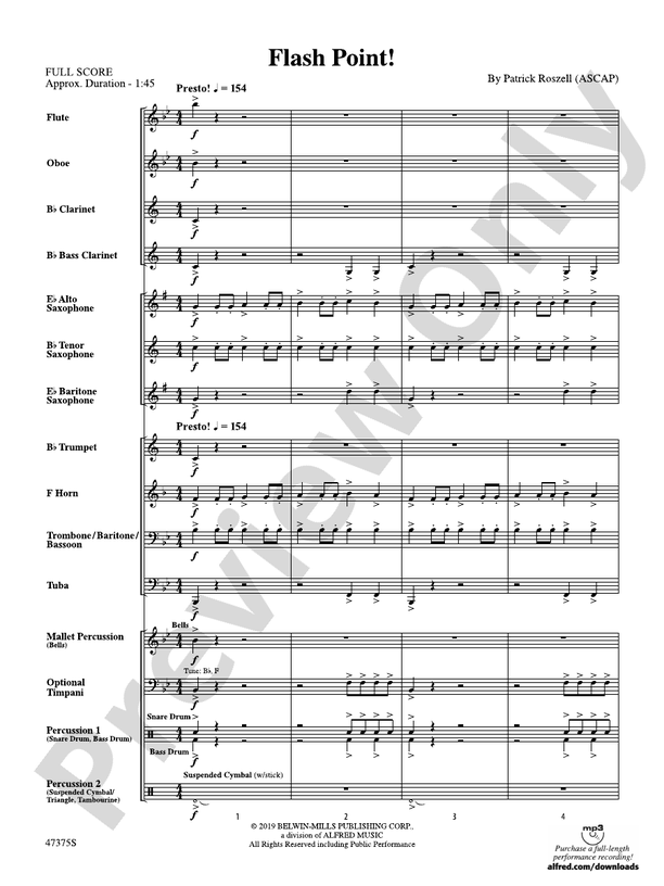 Flash Point! - Concert Band Conductor Score & Parts (Digital Download)