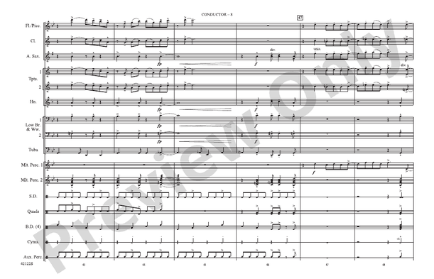 Give It One – Marching Band Conductor Score & Parts (Digital Download)