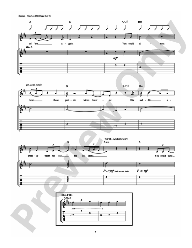 Cowboy Bill - Guitar TAB (Digital Download)
