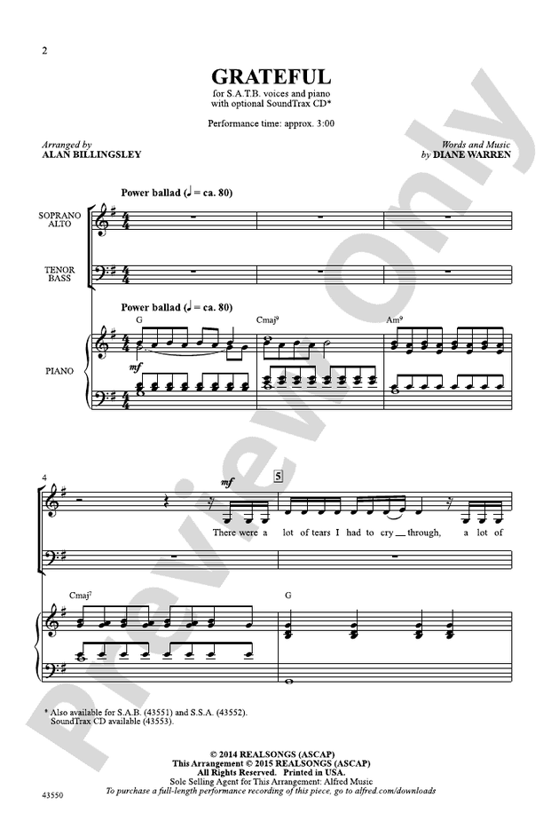 Grateful – SATB Choral Octavo (Digital Download)