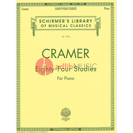 Cramer - 84 Studies Lib.1976 - Piano Solo Schirmer 50481825