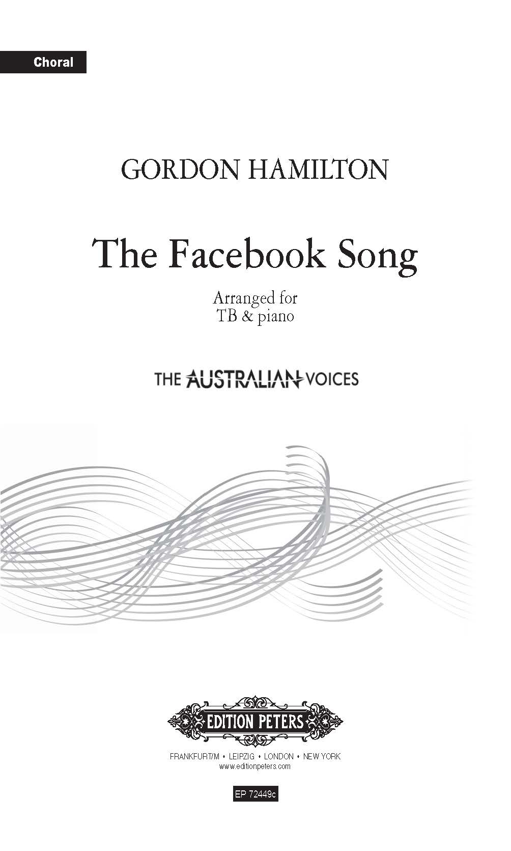 The Facebook Song - Piano/Male Voices (Digital Download)