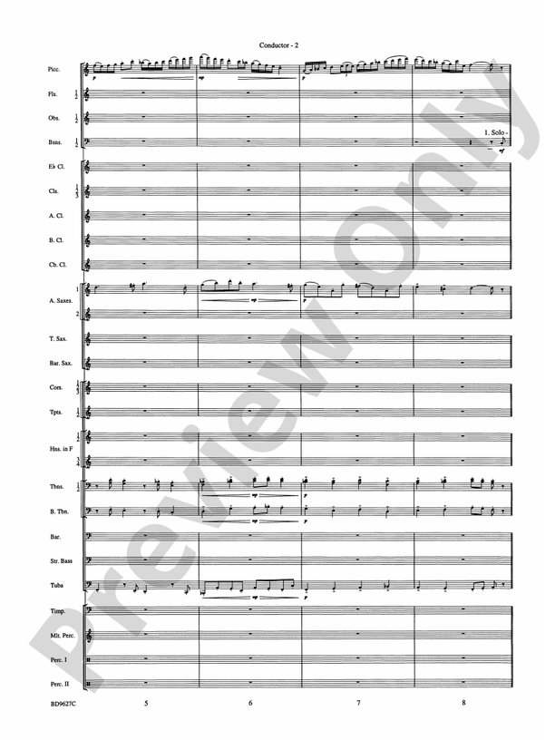 Variations on a Theme of Robert Schumann - Concert Band Conductor Score & Parts (Digital Download)
