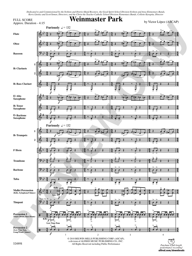 Weinmaster Park - Concert Band Conductor Score & Parts (Digital Download)