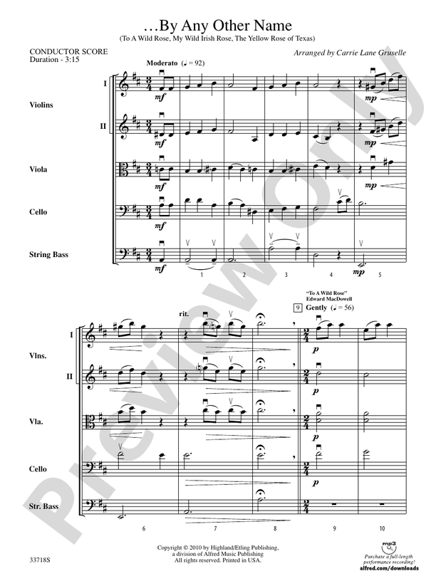 ...By Any Other Name – String Orchestra Conductor Score & Parts (Digital Download)