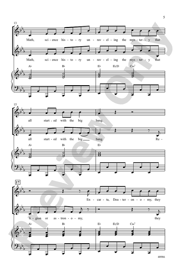 Streaming Sitcoms - 2 Part Treble Choral Octavo (Digital Download)