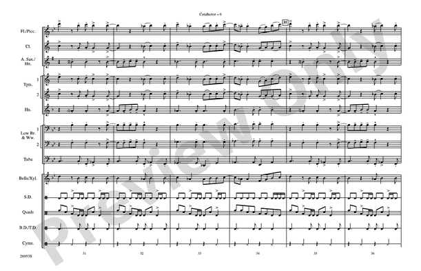 All I Wanna Do – Marching Band Conductor Score & Parts (Digital Download)