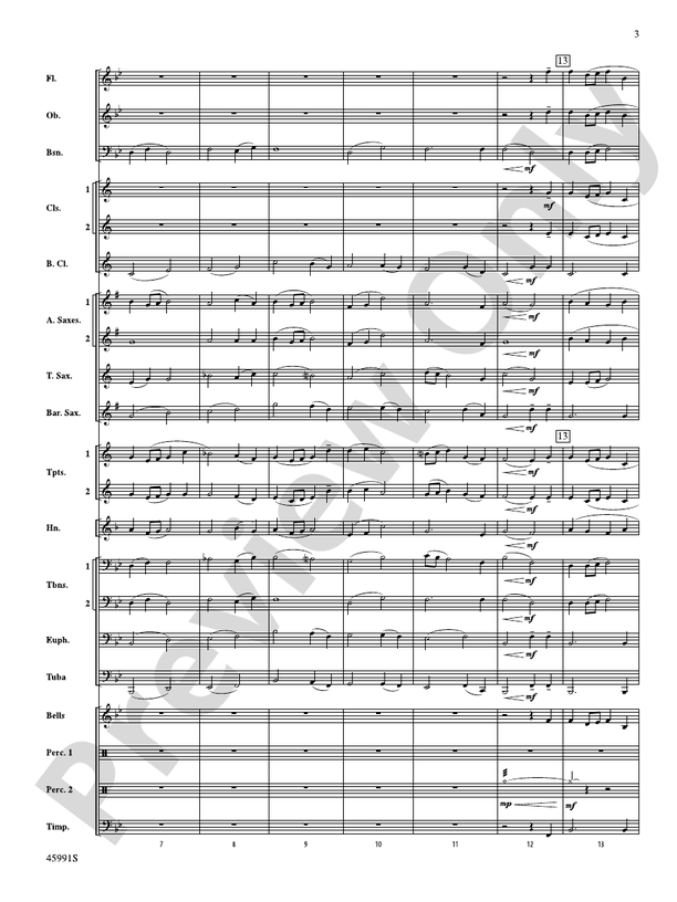 Snowfall - Concert Band Conductor Score & Parts (Digital Download)