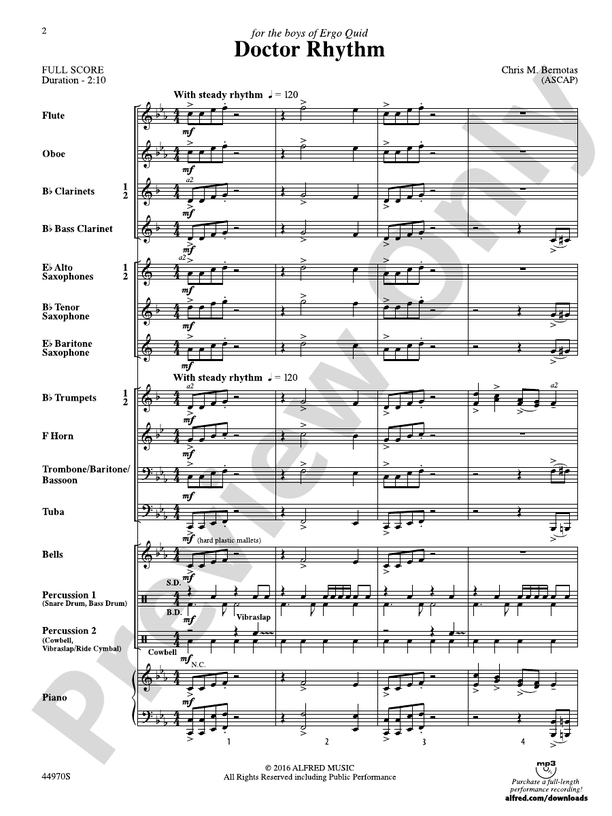 Doctor Rhythm - Concert Band Conductor Score & Parts (Digital Download)