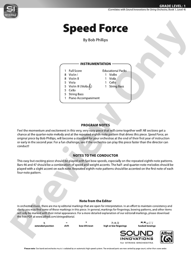 Speed Force - String Orchestra Conductor Score & Parts (Digital Download)