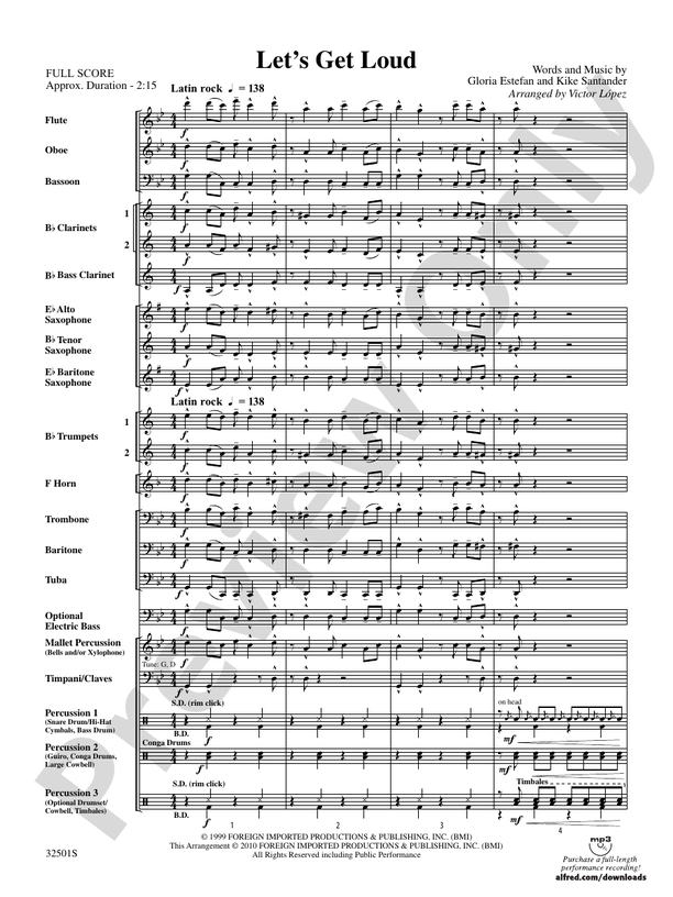 Let's Get Loud - Concert Band Conductor Score & Parts (Digital Download)