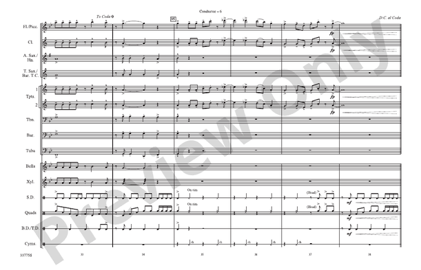 Livin' la Vida Loca – Marching Band Conductor Score & Parts (Digital Download)