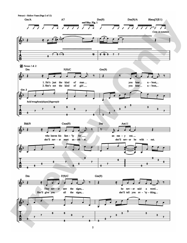 Hollow Years - Guitar TAB (Digital Download)