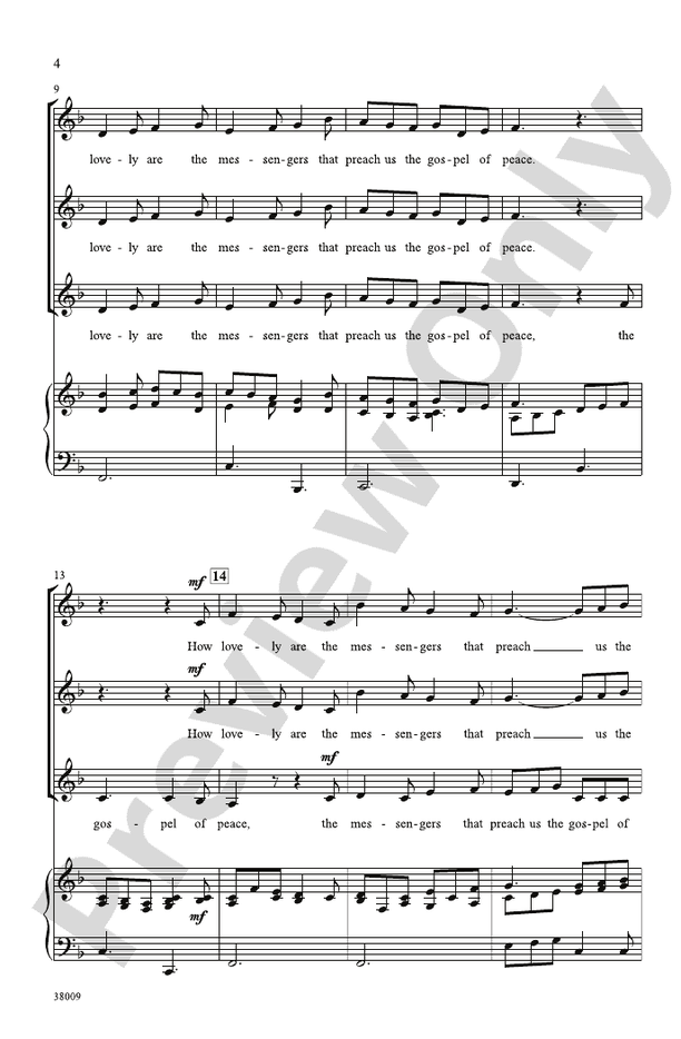How Lovely Are the Messengers – SSA Choral Octavo (Digital Download)
