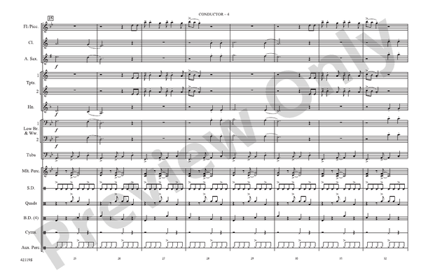 Zumba – Marching Band Conductor Score & Parts (Digital Download)