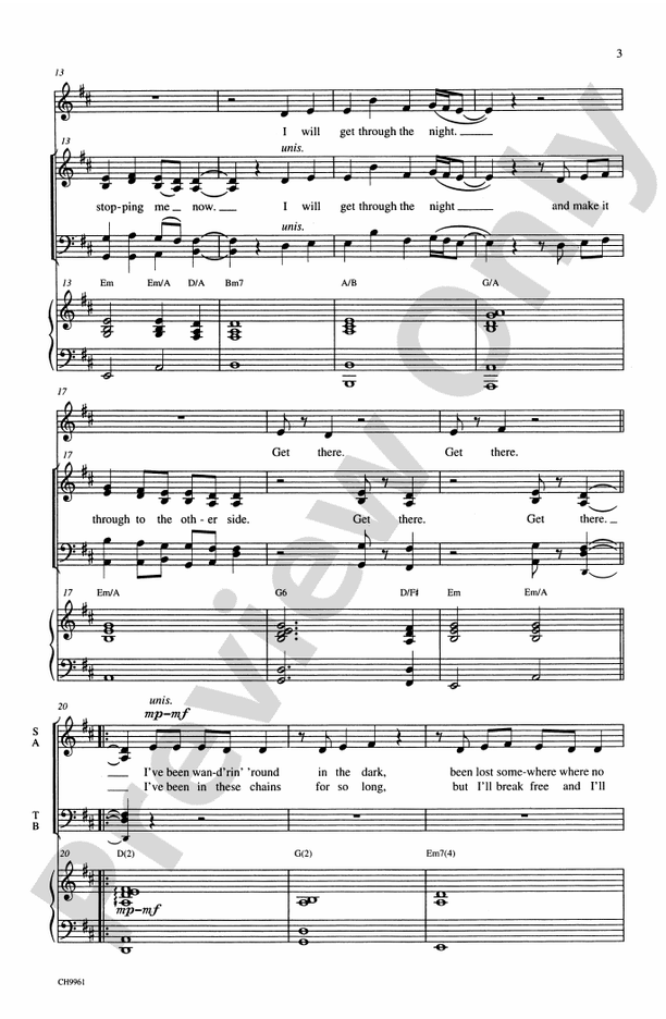 I Will Get There (from The Prince of Egypt) – SATB Choral Octavo (Digital Download)