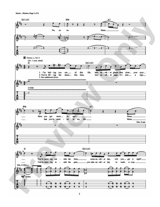 Blinders - Guitar TAB (Digital Download)