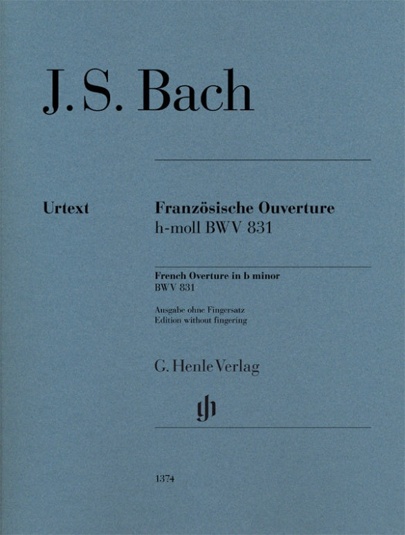 French Overture in B Minor BWV 831 No Fingering