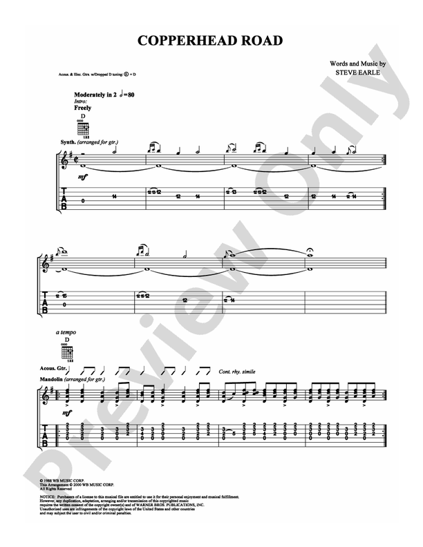 Copperhead Road - Guitar TAB (Digital Download)
