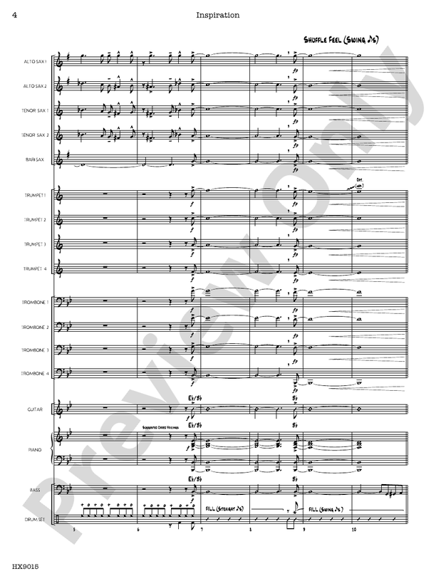 Inspiration – Jazz Ensemble Conductor Score & Parts (Digital Download)