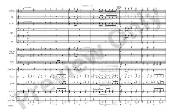 Holiday – Marching Band Conductor Score & Parts (Digital Download)