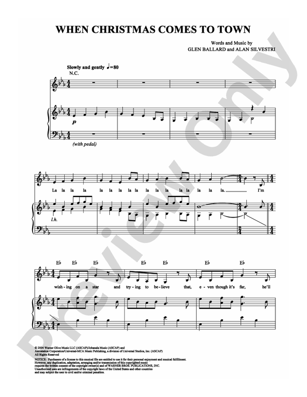 When Christmas Comes To Town - Piano (Digital Download)