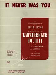 It Never Was You (from 'Knickerbocker Holiday') - PVG (Digital Download)
