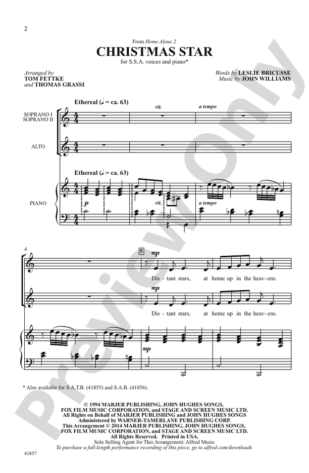 Christmas Star – SSA Choral Octavo (Digital Download)