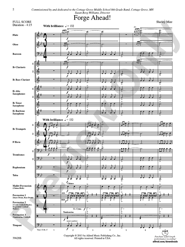 Forge Ahead! - Concert Band Conductor Score & Parts (Digital Download)
