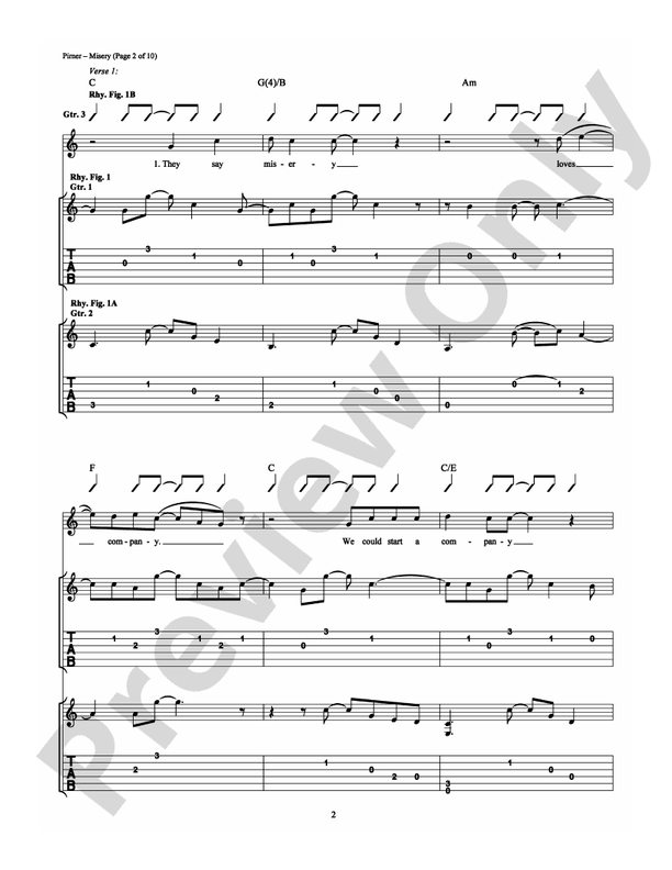 Misery - Soul Asylum - Guitar TAB (Digital Download)