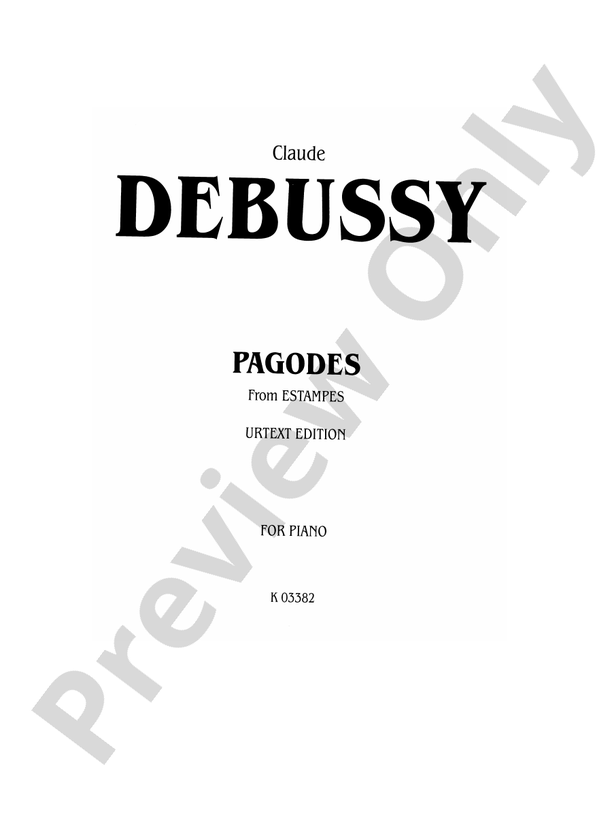 Debussy - Pagodes (from Estampes) - Piano Solo (Digital Download)